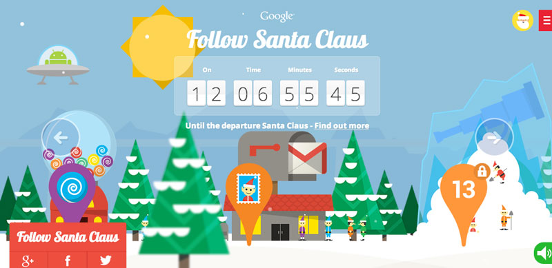 Google เปิดให้เล่นเกมซานตาคลอสโดดร่ม ต้อนรับเทศกาลคริสต์มาส