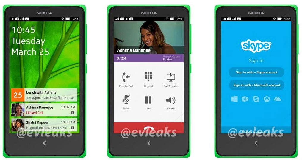 หลุดภาพหน้าจอ Android บนโทรศัพท์ Nokia