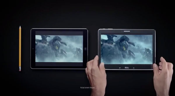 Samsung ออกโฆษณา Galaxy Tab Pro จิกกัด iPad air