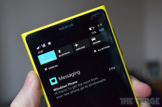 หลุดภาพ Notification Center บน Windows Phone 8.1