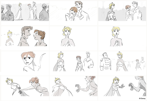ผลงาน storyboard เรื่อง Frozen ของคุณฝน