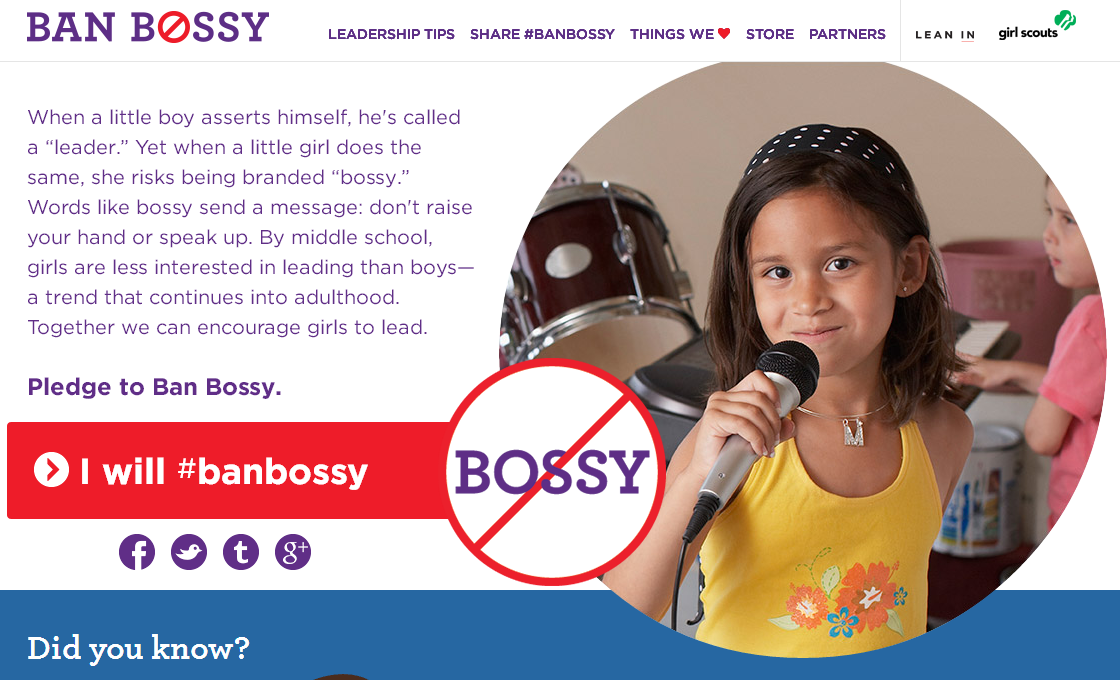 Ban Bossy หยุดคำพูด ทำร้ายผู้หญิง !!