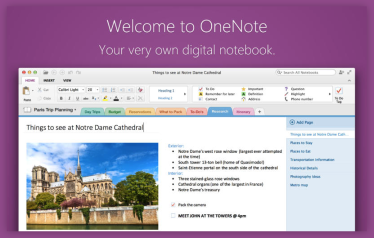 Microsoft Onenote แจกให้ใช้ฟรีแล้วทั้ง PC และ Mac