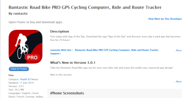 ด่วน !!! Runtastic Road Bike Pro iOS แจกฟรี 24 ชั่วโมงนี้เท่านั้น !!