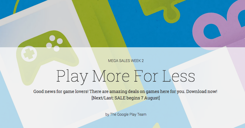 Google Play Mega Sale จัดเต็ม 24 แอพเกมลดกระหน่ำรับซัมเมอร์