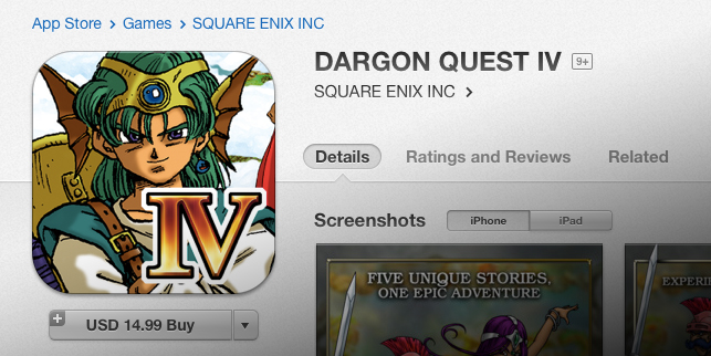 Fail ระดับโลก! เมื่อ Square Enix ส่งเกมขึ้น App Store แต่ดันพิมพ์ชื่อผิด
