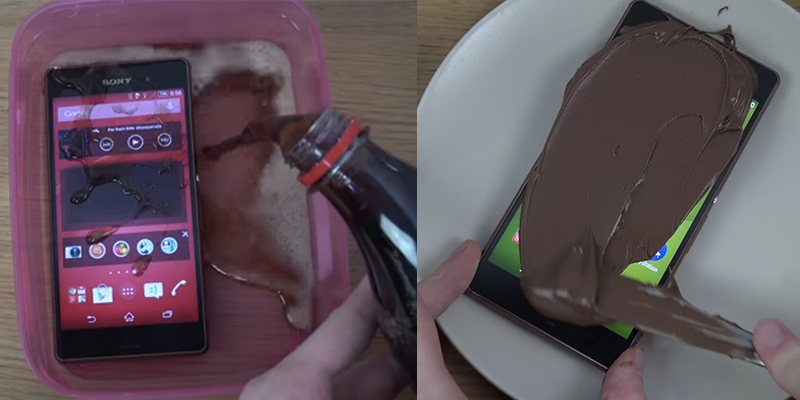จะเป็นอย่างไรเมื่อเอา Sony Xperia Z3 ไปแช่โค้ก.. แล้วปาดด้วยช็อคโกแลต Nutella