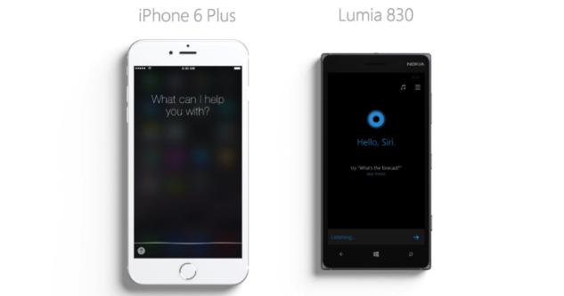 จากโฆษณา Lumia 830 ตัวใหม่ Microsoft จัดเต็ม หาว่า Siri อ้วน และ โง่ !