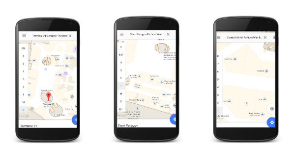 Google เริ่มให้บริการแผนที่ภายในอาคารสำหรับประเทศไทย