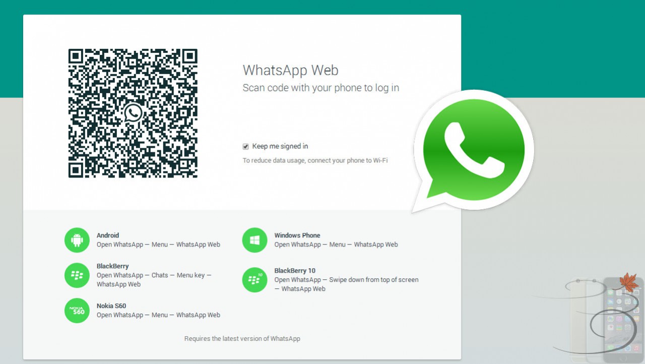 ไม่น้อยหน้า !? WhatsApp เปิดบริการ WhatsApp Web แล้วจ้า !!