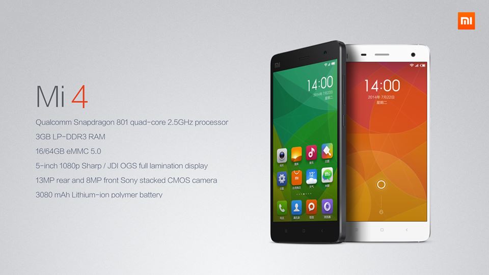 Xiaomi Mi4 จำหน่ายอย่างเป็นทางการในไทยผ่าน Brightstar