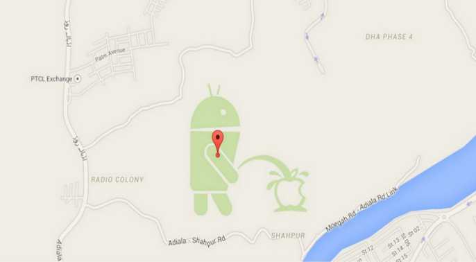 Google สั่งปิดระบบ Map Maker ชั่วคราว จากประเด็นหุ่น Android ฉี่รด Apple บน Google Maps