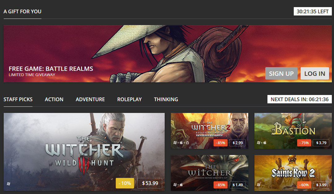 แบไต๋ดีลรอบนี้ เว็บ GOG แทบแตก !! แจกเกม BattleRealms กันไปเลยฟรี ๆ !!