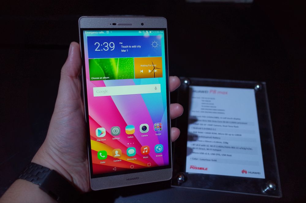 Huawei P8 Max สมาร์ทโฟนจอใหญ่ 6.8 นิ้ว ที่ใช้พื้นฐานเดียวกับ P8 ที่เตรียมวางขายในไทยเดือนสิงหาคมนี้