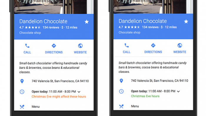 บริการดีๆจาก “Google” แจ้งเวลาเปิด – ปิด ร้านค้าช่วงเทศกาล ไม่เสียเทียวการเดินทาง!!