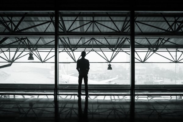 black-and-white-flight-man-person