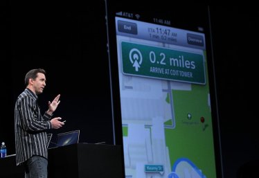 SAN FRANCISCO, CA - JUNE 11:  Apple Senior VP of iPhone Software Scott Forstall demonstrates the new map application featured on iOS 6  during the keynote address during the 2012 Apple WWDC keynote address at the Moscone Center on June 11, 2012 in San Francisco, California.  The Apple WWDC starts today and runs through  June 15.  (Photo by Justin Sullivan/Getty Images)