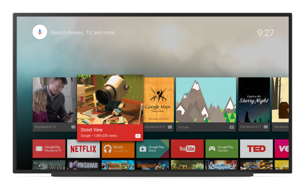 Android TV Home Screen Framed