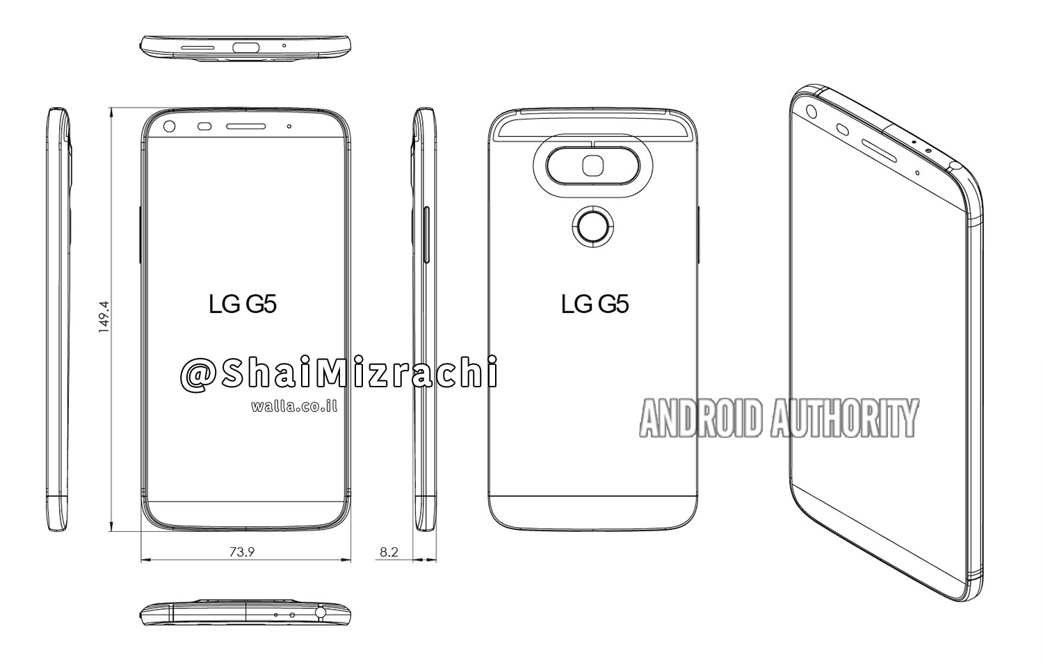 หลุดโครงร่างดีไซน์ LG G5 เปลี่ยนดีไซน์ใหม่ ย้ายปุ่มเสียงไปอยู่ด้านข้างแทนซะงั้น