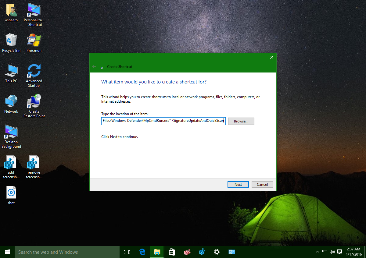 Windows-10-Defender-update-and-quick-scan