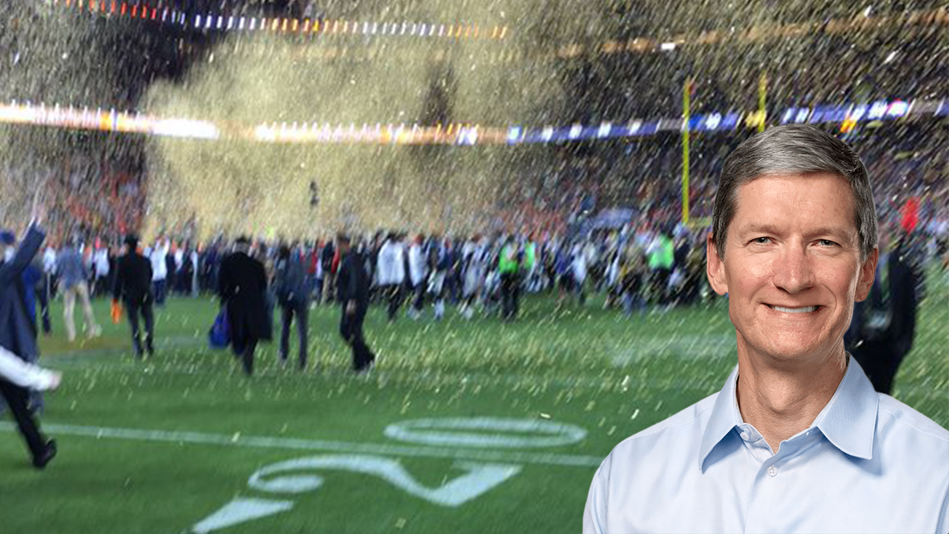 Tim Cook โดนแซะซะแล้ว!!! ภาพ Shot on iPhone ถ่ายเองกับมือแต่สุดเบลอ ในงาน Super Bowl 50