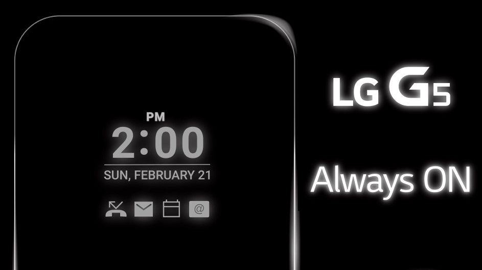 LG G5 จะมีฟีเจอร์หน้าจอ Always On ด้วย