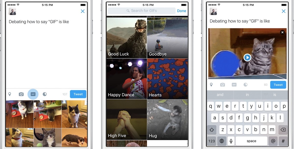 Twitter เตรียมเพิ่มปุ่มสำหรับส่งไฟล์ภาพ GIFs(ภาพเคลื่อนไหว) เร็วๆนี้