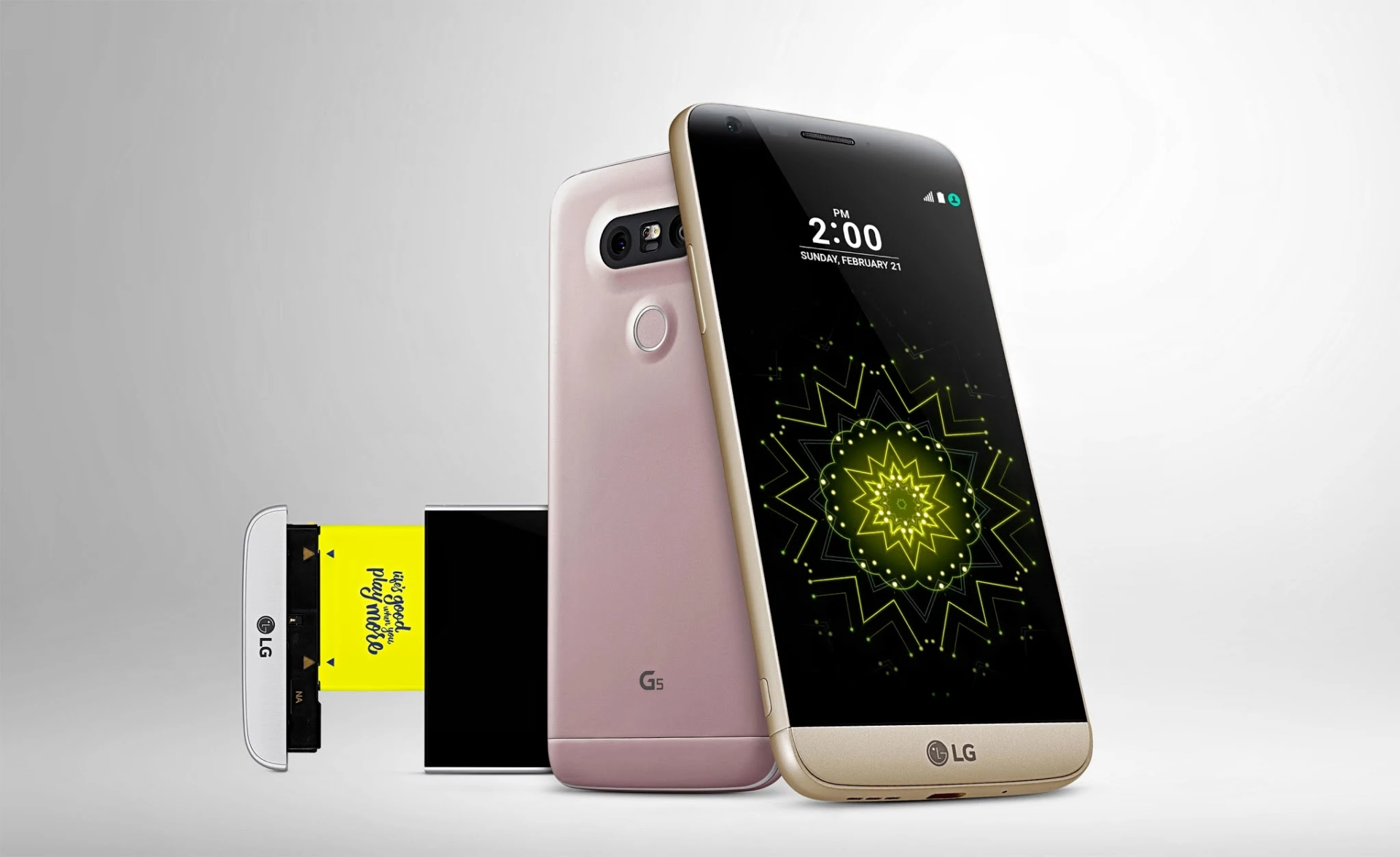 เปิดตัว LG G5 ดีไซน์แปลกใหม่ ถอดแบตเตอรี่ที่ด้านล่างของเครื่องได้