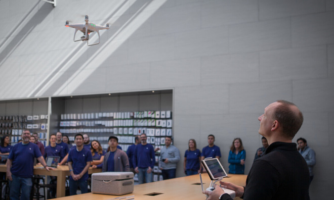 DJI จับมือกับ Apple จัดให้มีการฝึกหัดในการใช้ Phantom 4 ภายใน Apple Store