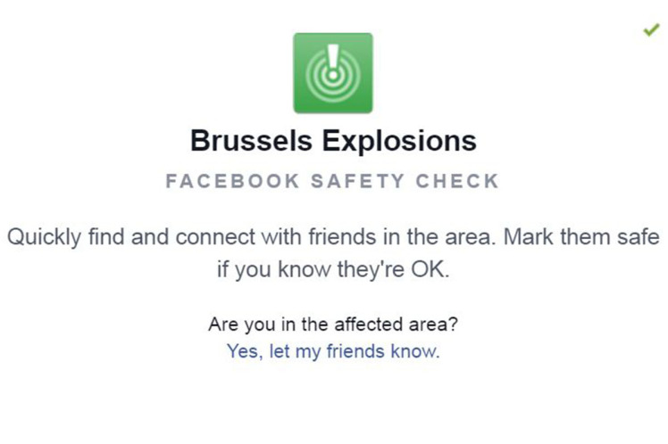 Facebook เปิดใช้ฟีเจอร์ “Safety check” หลังเกิดเหตุก่อการร้ายในกรุงบรัสเซลส์