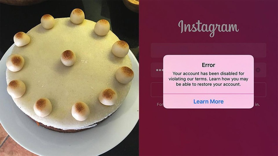 ถ่ายเค้กจนเป็นเรื่อง!!! โพสต์รูปเค้กลง Instagram เป็นเหตุให้ถูกแบน