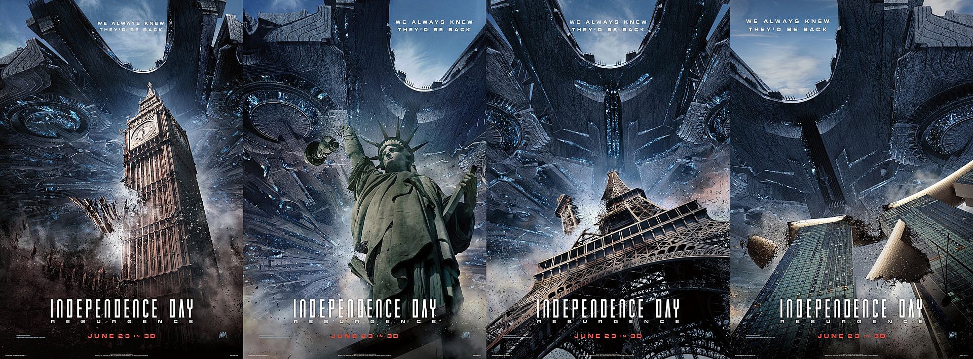 ใบปิดและตัวอย่างใหม่กว่า 4 นาทีจาก INDEPENDENCE DAY: RESURGENCE