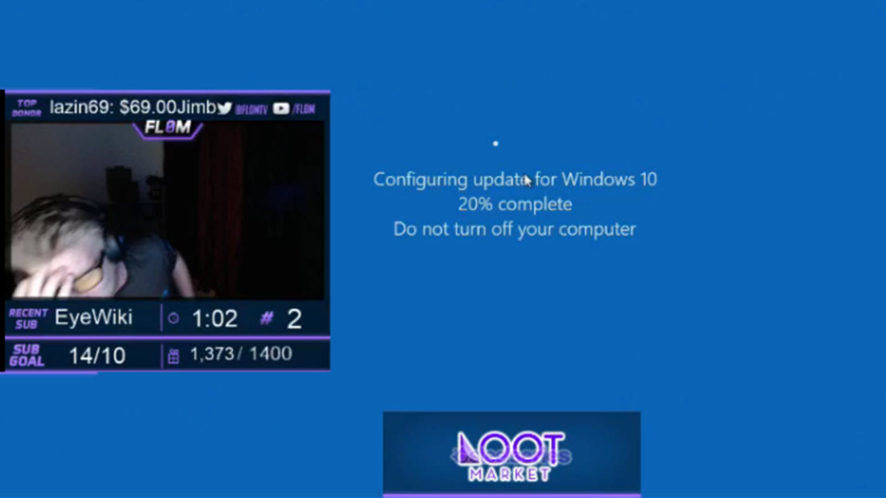 อย่างพีค กำลังเล่นเกมโชว์คนเป็นแสน อยู่ๆ เครื่องดับและ Windows Update!