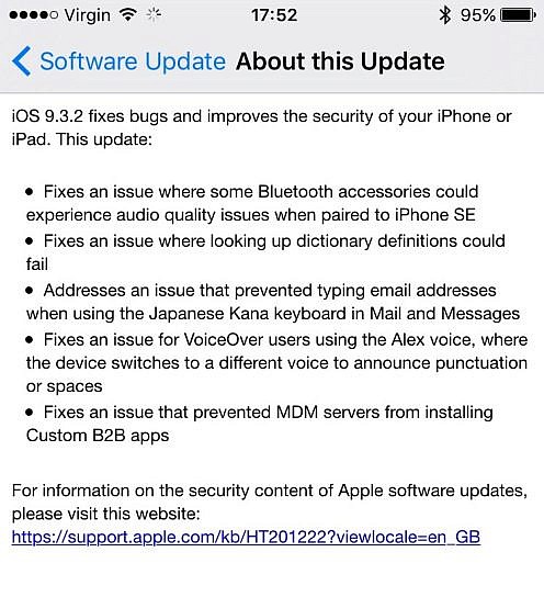 ios 9.3.2