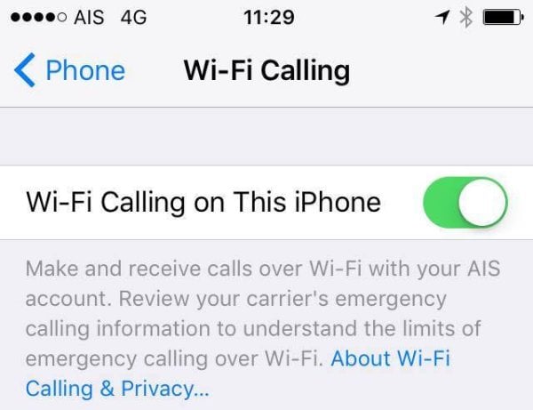 AIS-Wifi-Calling-on