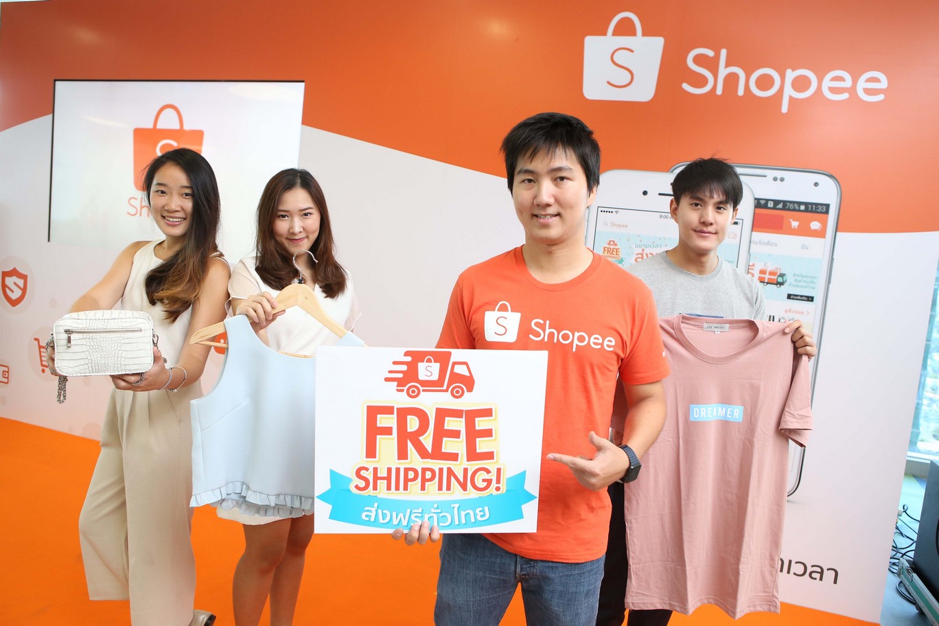 Shopee ลุยเขย่าตลาดอี-คอมเมิร์ซไทย ขยายบริการส่งฟรีถึงสิ้นเดือนสิงหาคม !!