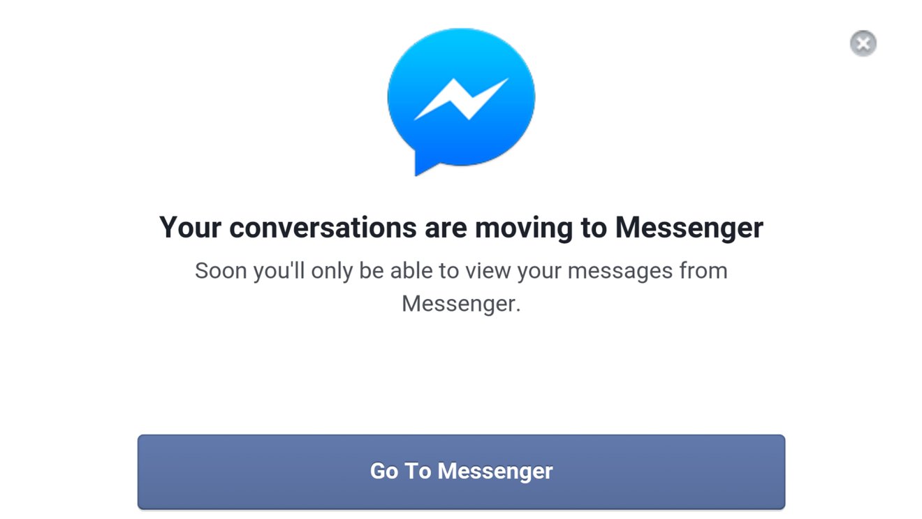 ตื้อไม่เลิก! Facebook เตรียมบังคับผู้ใช้ Mobile-Site เปลี่ยนไปใช้แอป Messenger