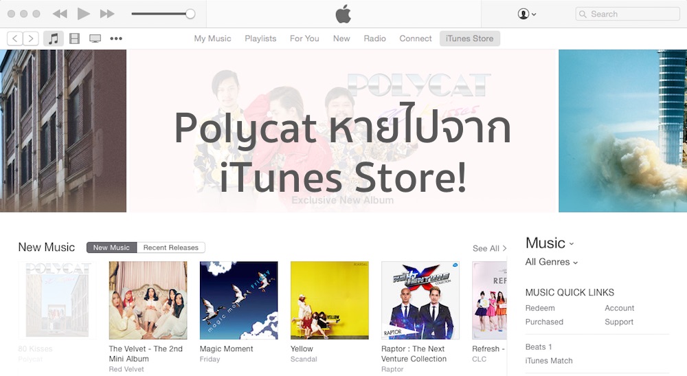 Apple เปลี่ยนราคาทำเหตุ เพลงจำนวนมากหายไปจาก iTunes Store ไทย