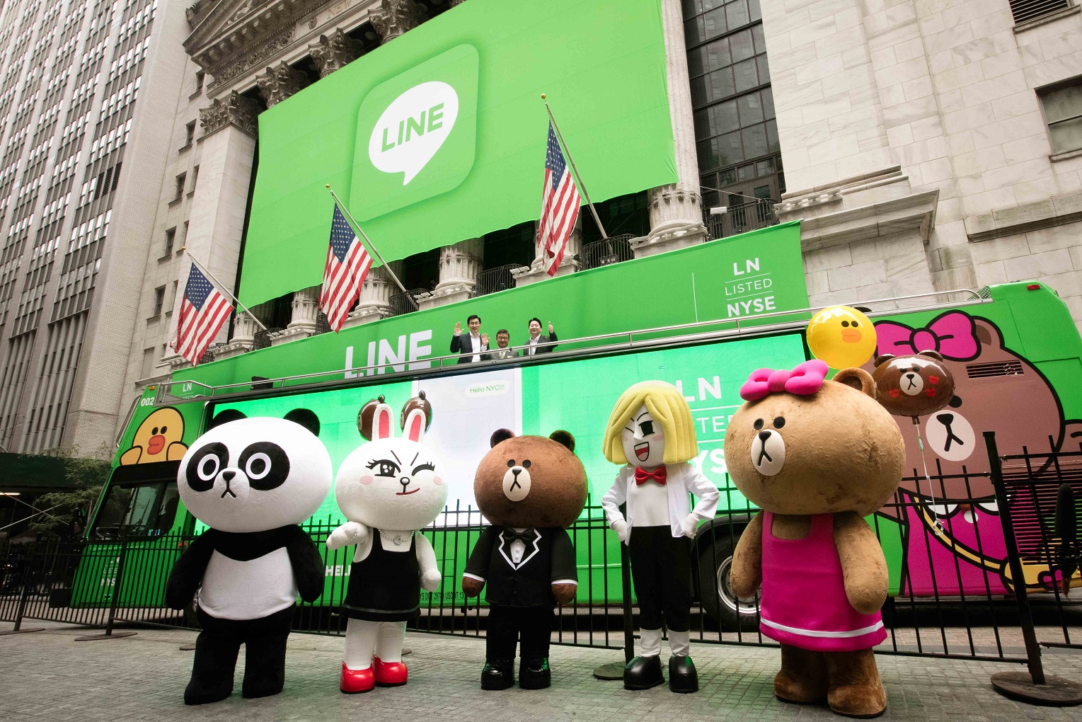 LINE เปิดตัวในตลาดหลักทรัพย์นิวยอร์ค “NYSE” อย่างเป็นทางการ