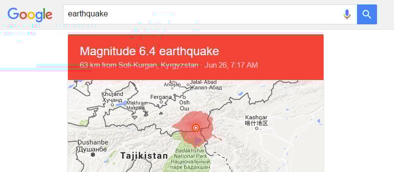 Google Earthquake