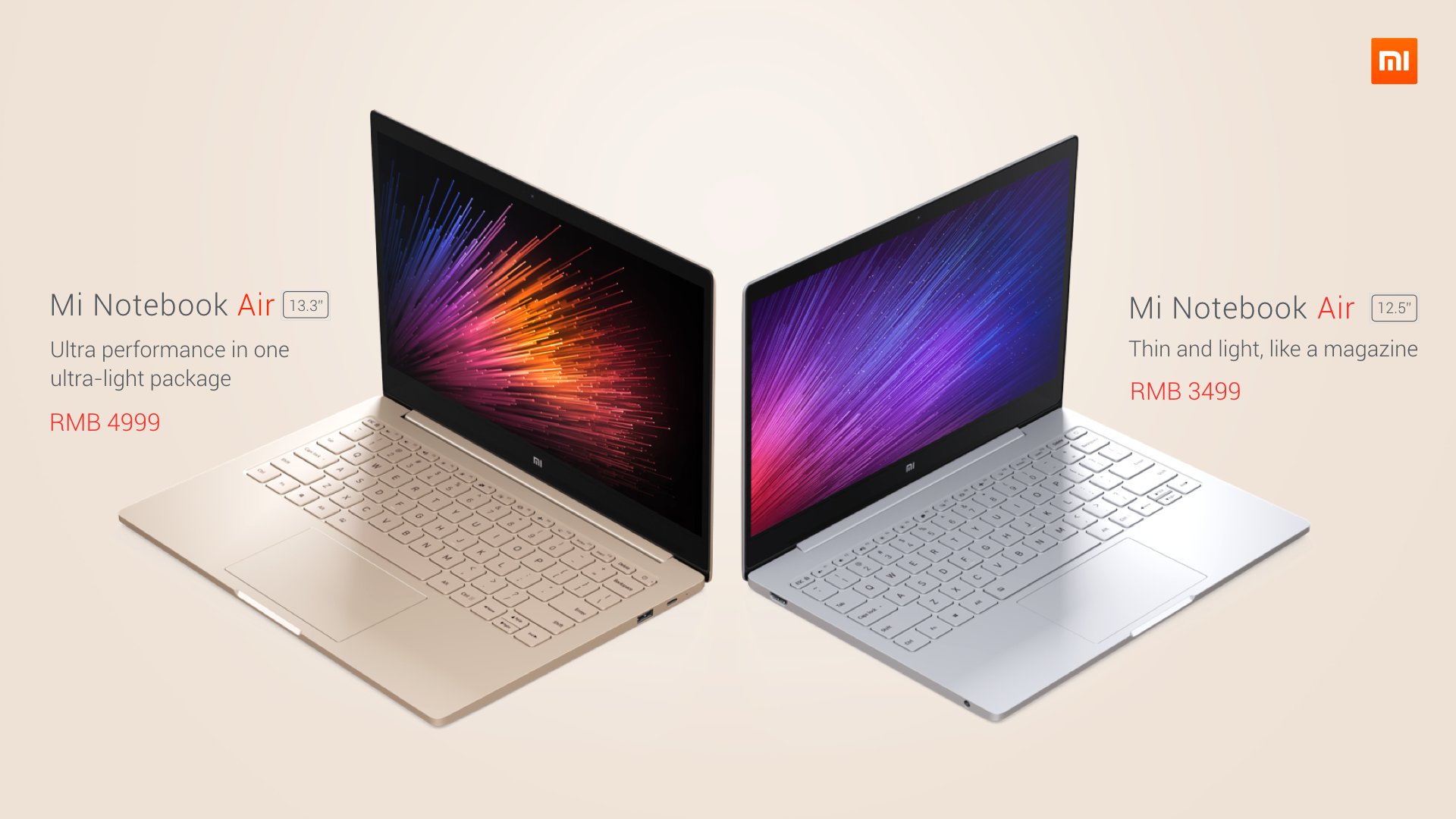 Xiaomi เปิดตัว Mi Notebook Air บางกว่า เบากว่า แรงกว่า MacBook Air ในราคาที่ถูกกว่า