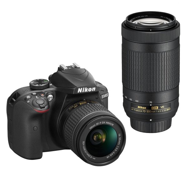 Nikon D3400 ติดเลนส์ AF-P DX 18-55mm F3.5-5.6G และเลนส์ AF-P 70-300mm F4.5-6.3G ED