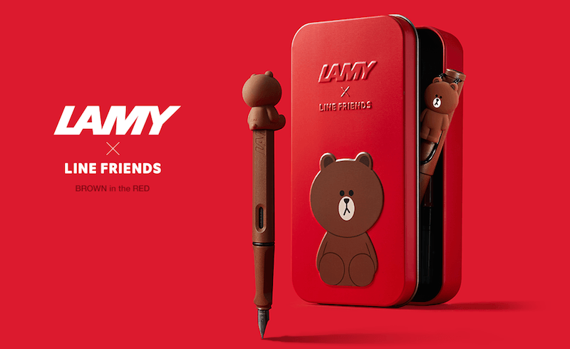 สาวกไลน์พร้อม! LAMY X LINE FRIENDS BROWN in the RED Limited Edition 2016 มาแล้ว