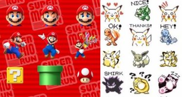 ชมลูกเล่นของ สติกเกอร์ Mario และ Pokemon บน iMessage