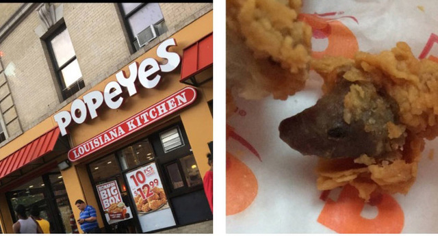 ลาออกจากการเป็นลูกค้าตลอดชีวิต! สาวอเมริกันพบหัวหนูในเซ็ทไก่ทอดจากร้าน Popeyes