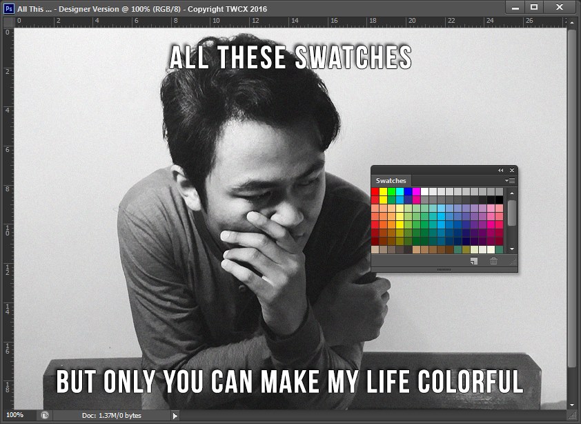 ครีเอทีฟหนุ่มอินโดฯ เปลี่ยนเครื่องมือใน Photoshop ให้กลายเป็นวลีรักคุด!