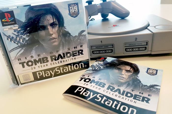 ชมกล่องเกม Rise of the Tomb Raider ในรูปแบบย้อนยุคไปสู่ PlayStation 1