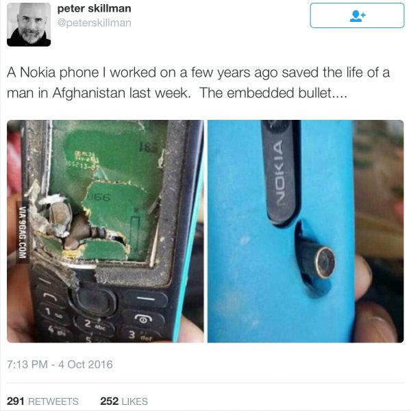 Nokia Phone stop a bullet 02