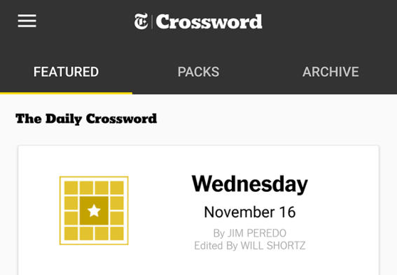 NYTimes Crossword