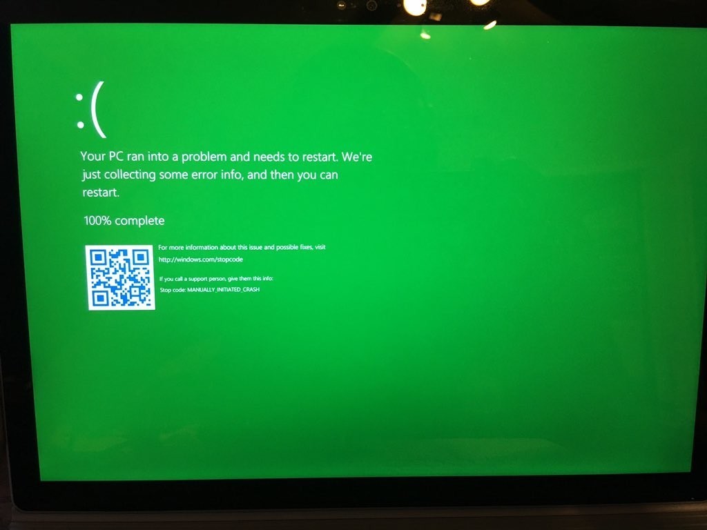 เราจะคิดถึงนาย Blue Screen of Death เปลี่ยนเป็นสีเขียวใน Windows Insider